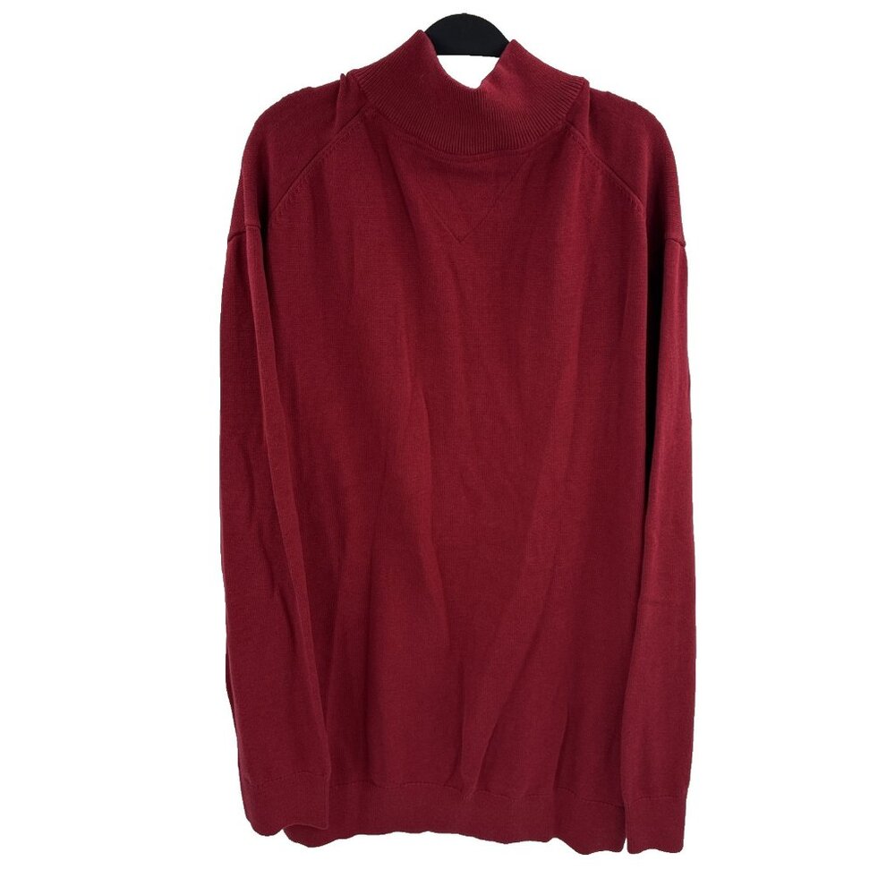 Tommy Hilfiger Mens Quarter Zip Sweater Cotton Red Flag Logo 3XLT - Picture 5 of 7
